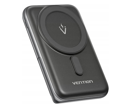 Powerbank Vention Bezprzewodowy magnetyczny powerbank 20W PD 10000 mAh czarny